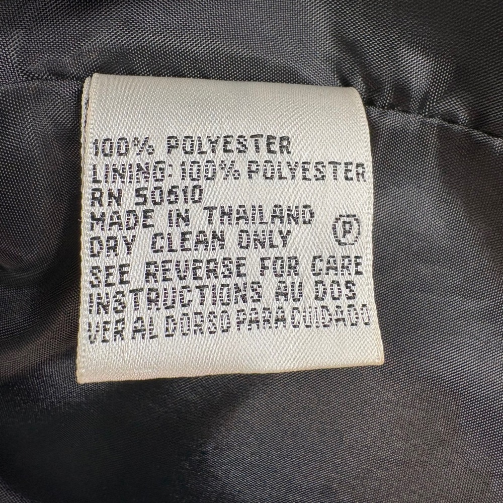 Le Suit Woman Blazer 20W Blue Black Colorblock Button Front Professional Jacket - Picture 5 of 11